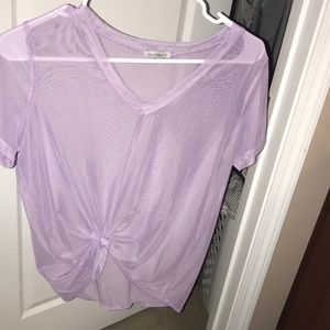 Purple mesh top